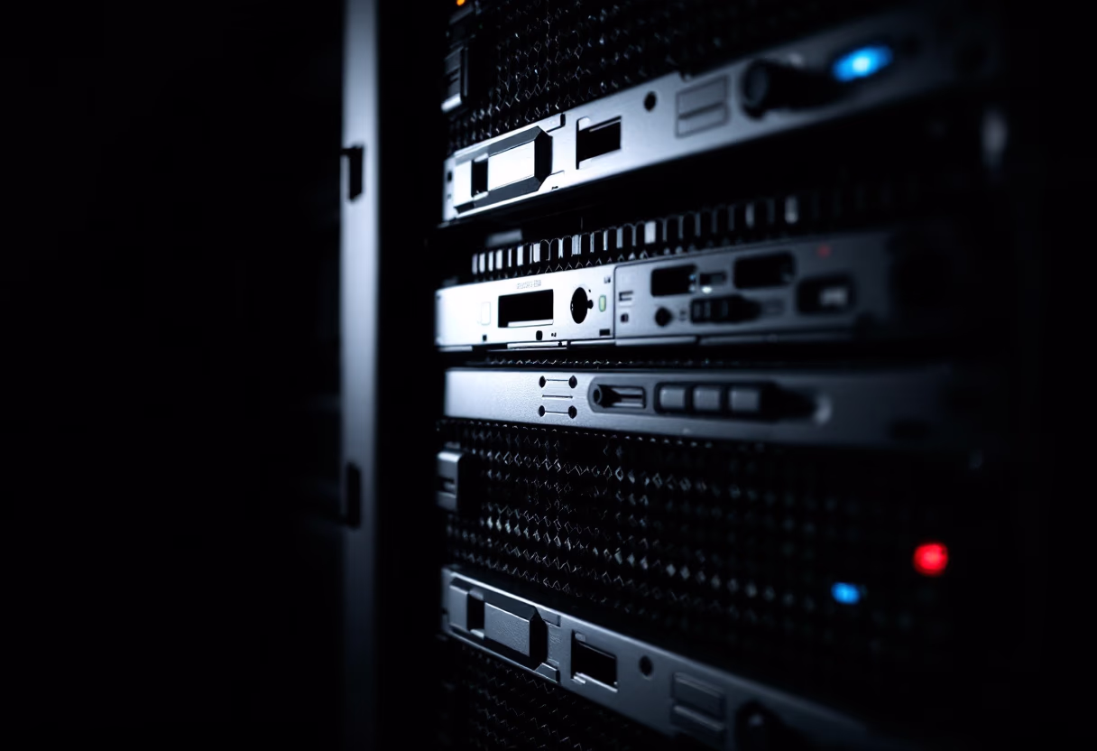 Serverrum med säker infrastruktur