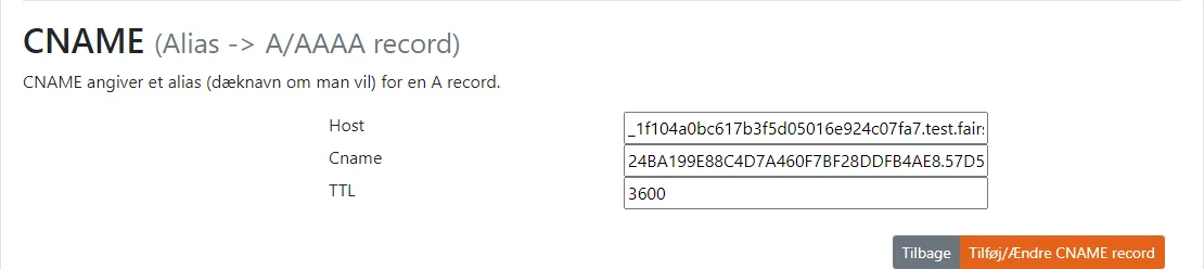 Change C Name Record