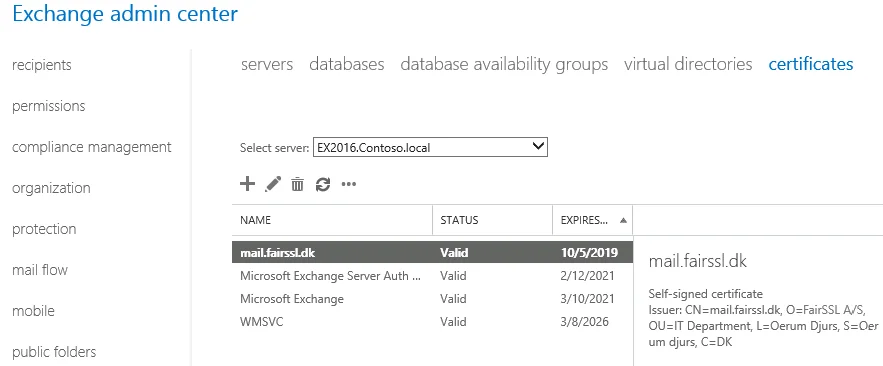Select Certificate