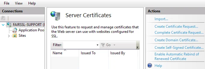 Create Complete Certificate Request