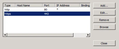 Rediger bindinger for default website